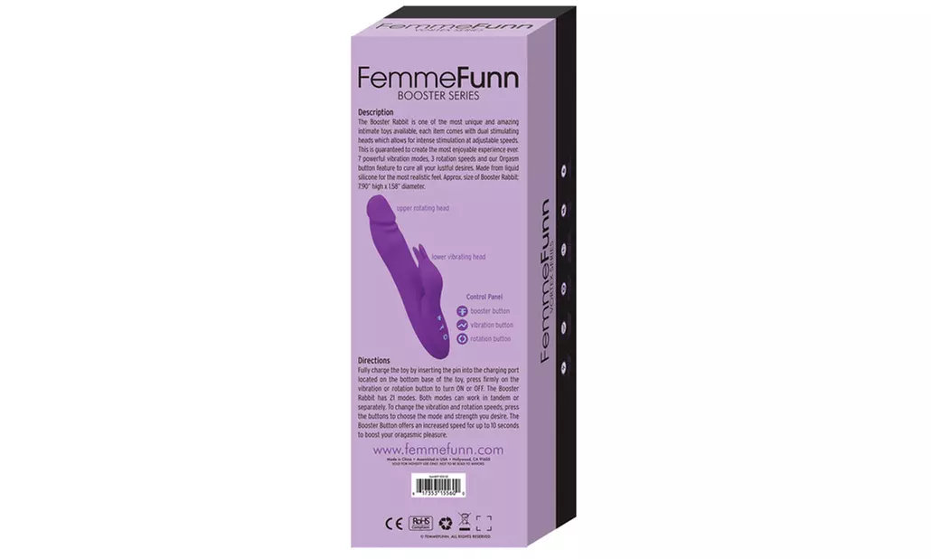 Femme Funn Booster Rabbit Vibrator Purple - Second Medium