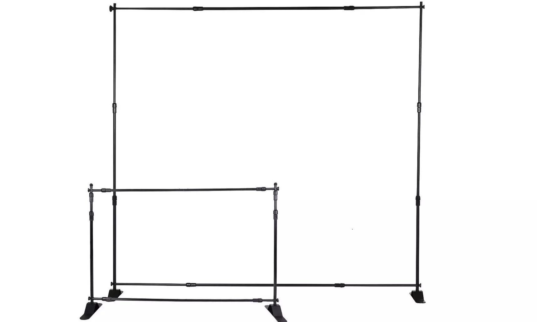 Heavy-Duty Tube 8x10 Step and Repeat Backdrop Telescopic Banner Stand Adjustable - Primary Image