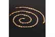 Gold Color Unisex Chain Necklace Bracelet Party Jewelry Set - Second Medium
