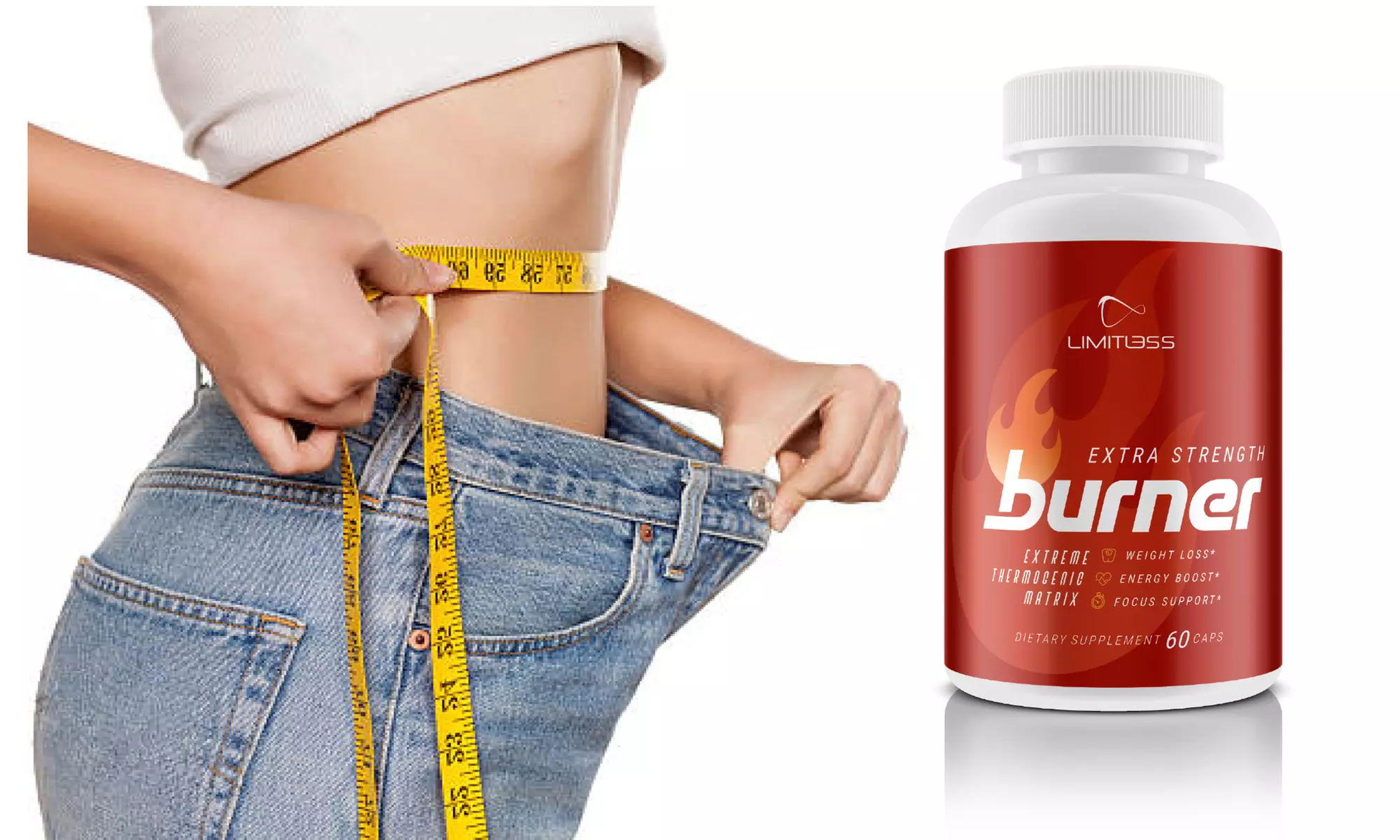Limitless Extra Strength Fat Burner Pills - Weight Loss & Energy Support  - Primary Image