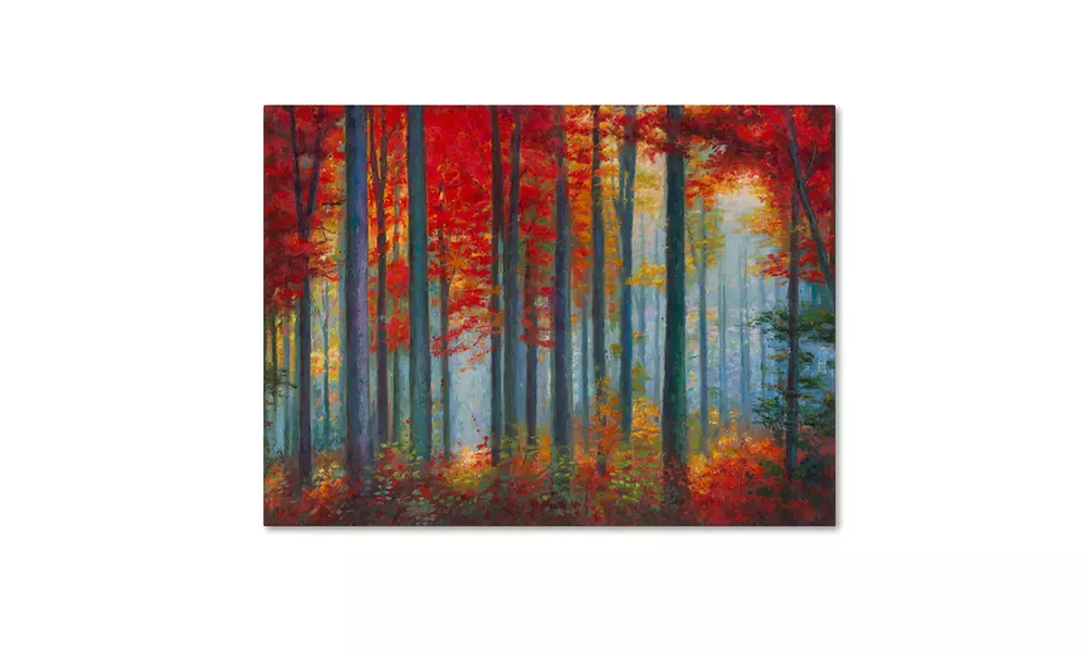 Daniel Moises 'Red Foreset' Canvas Art - Primary Image