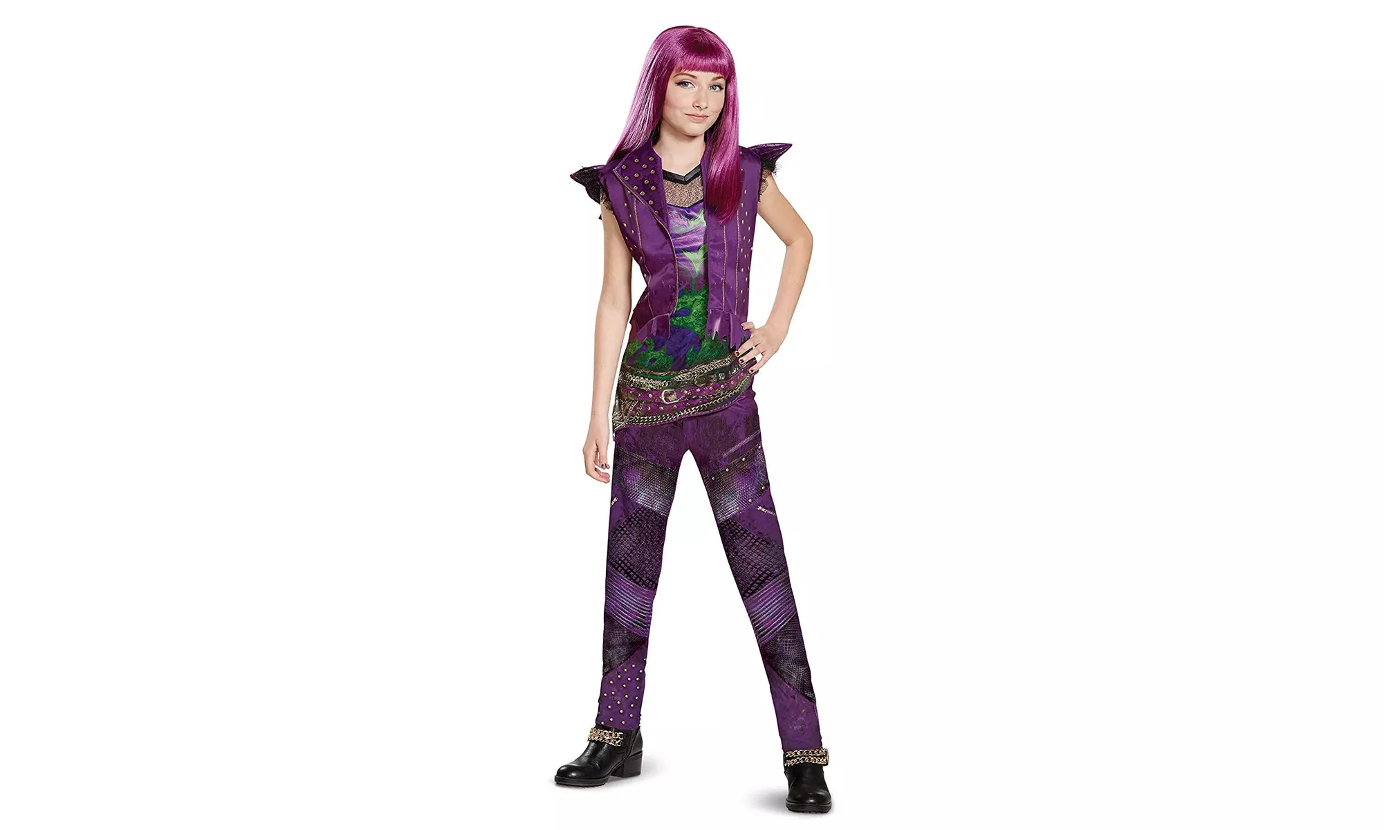 Disney Mal Classic Descendants 2 Costume, Purple, Large (10-12) - Primary Image