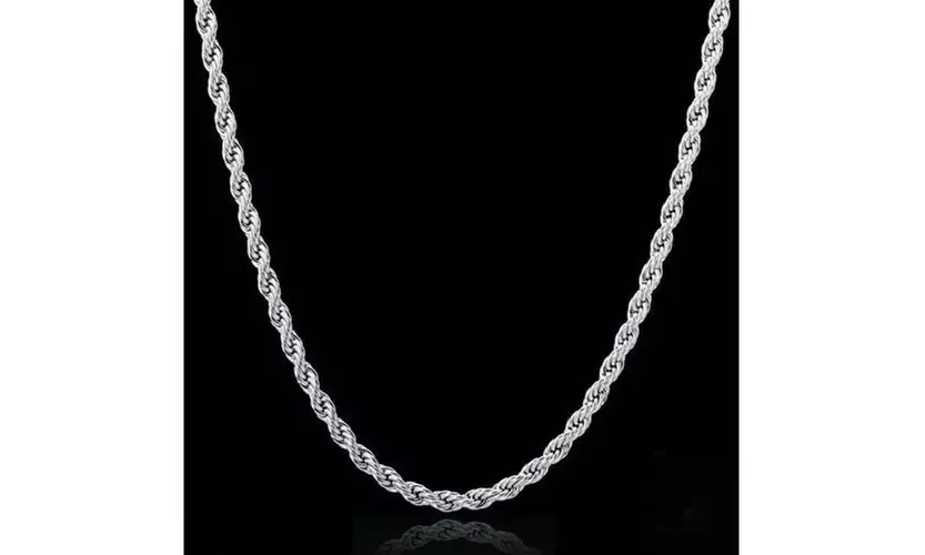 Solid Italian Rope Chain in Sterling Silver - Primary Image
