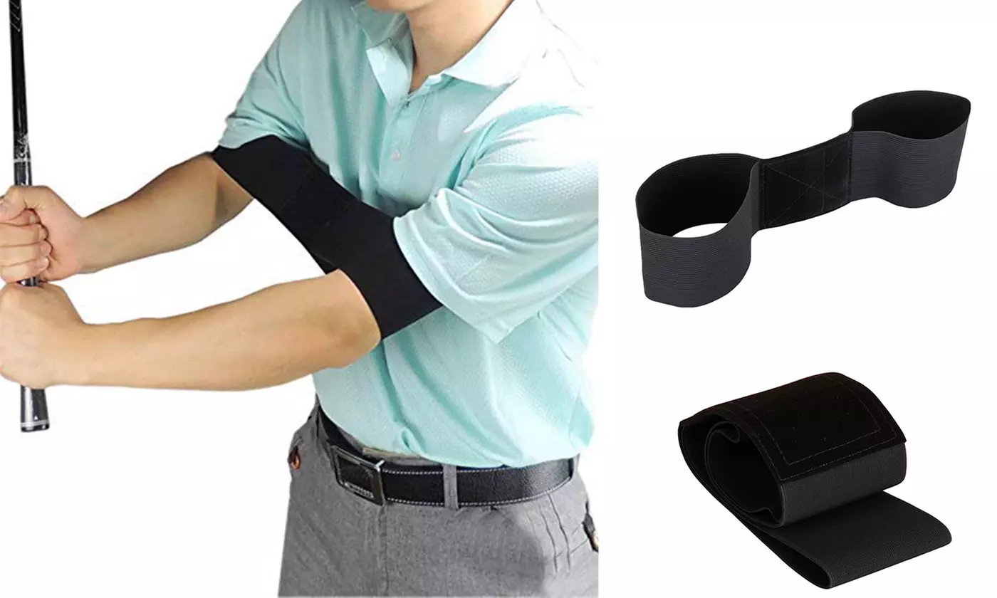 Golf Swing Training Arm Elastic Band Posture Motion Correction Belt Beginner - Primary Image