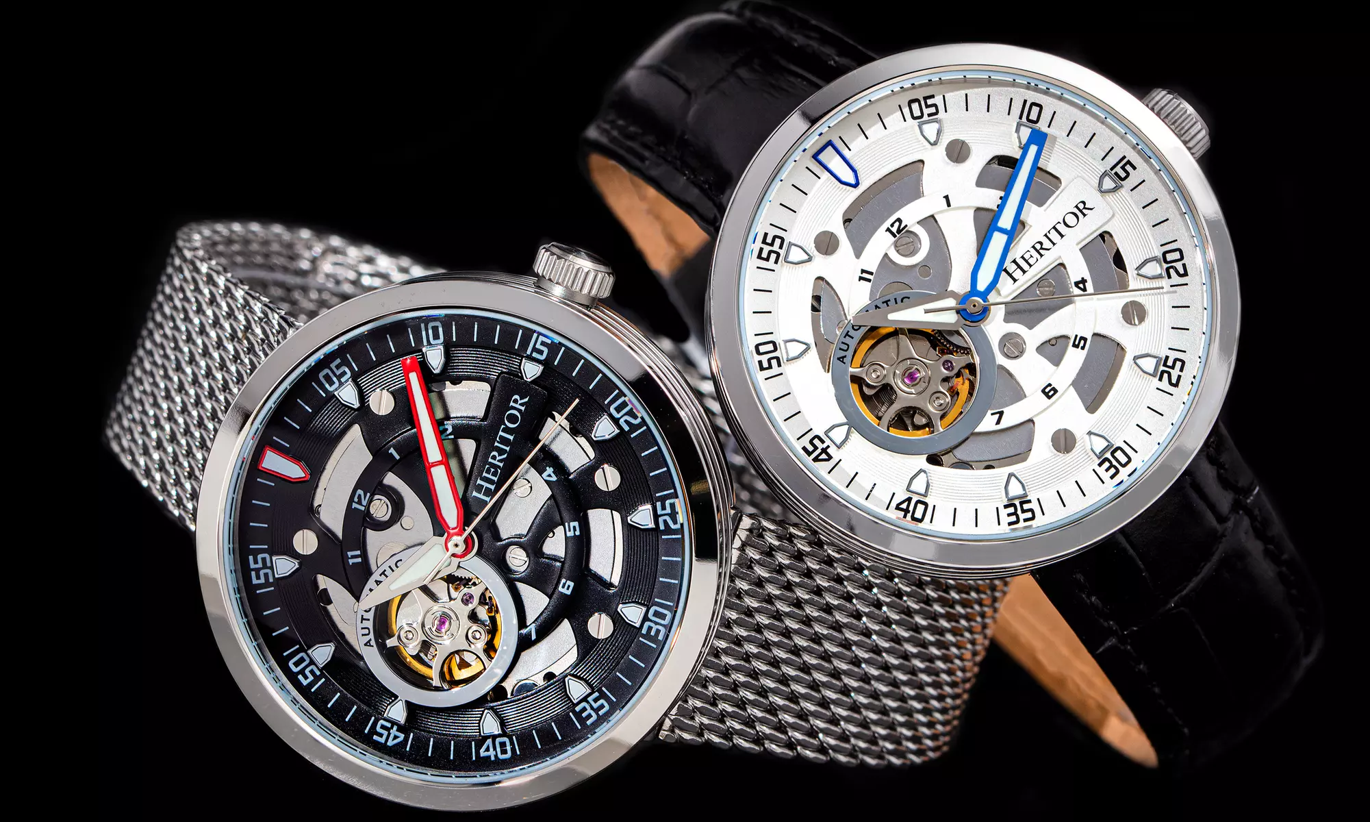 Heritor Automatic Jasper Skeleton Watch - Primary Image