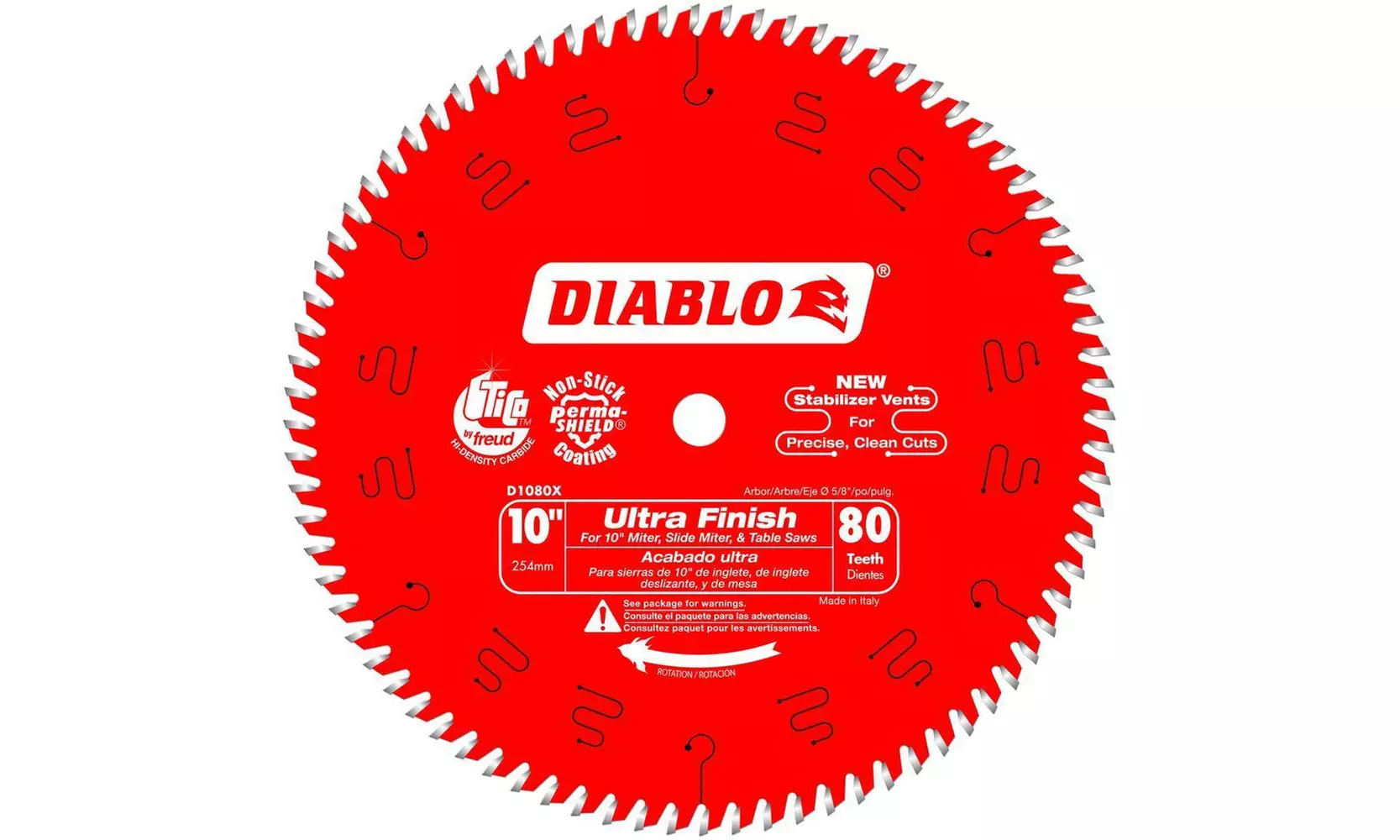 Diablo 10" x 80 Tooth Ultra Finish Saw Blade - Primary Image