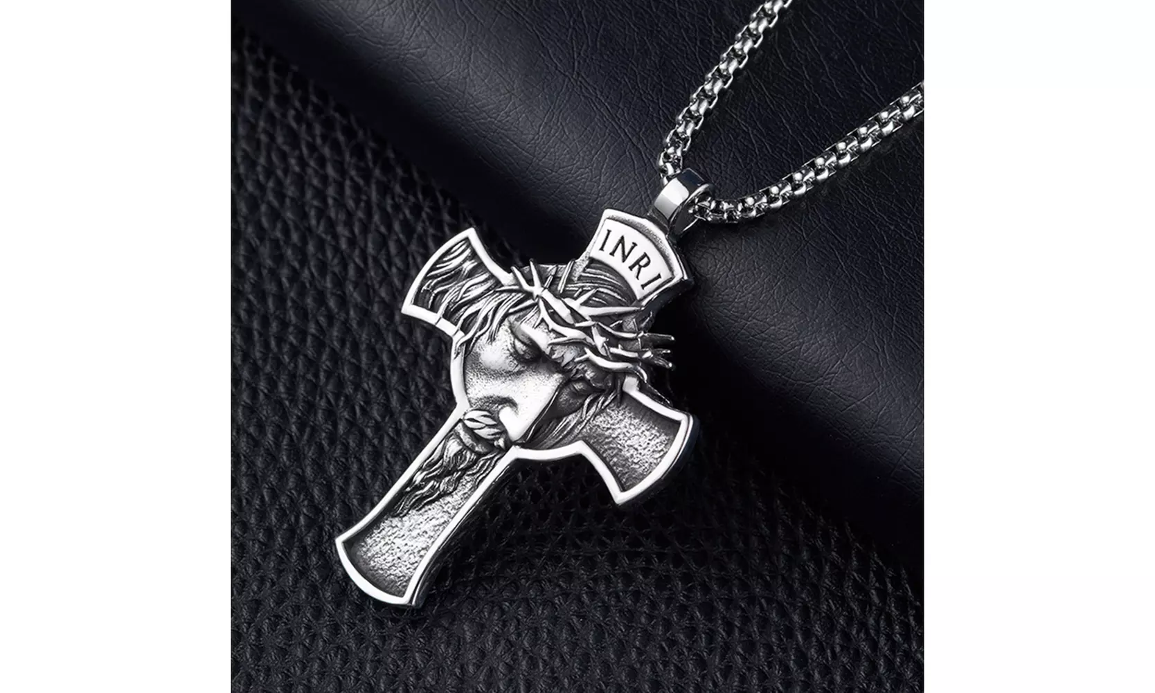 US 1-2 Pack Stainless Steel Necklace Jesus Crucifix Cross Mens Celtic Orthodox