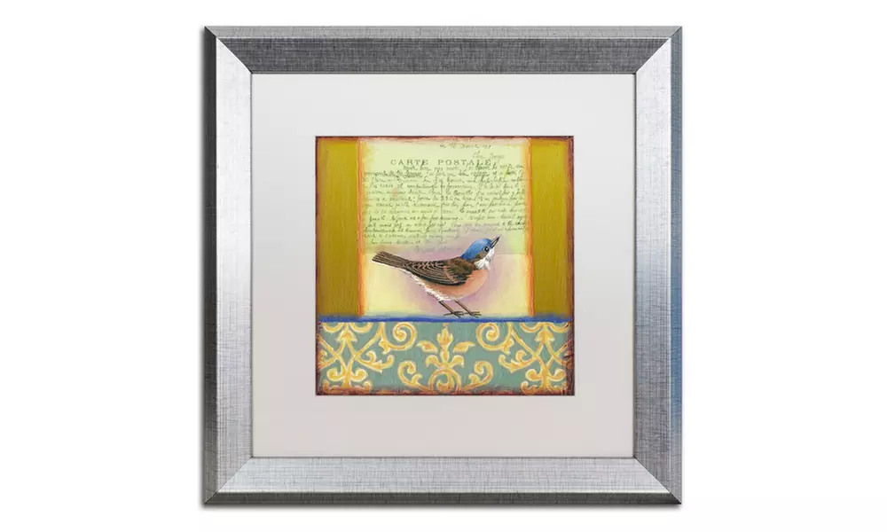 Rachel Paxton 'Small Bird 233' Matted Silver Framed Art - Second Medium