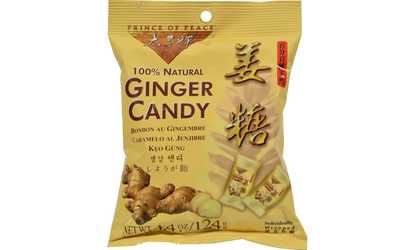 100% Natural Ginger Candy Chews ( 6 - 4.4 oz bags )