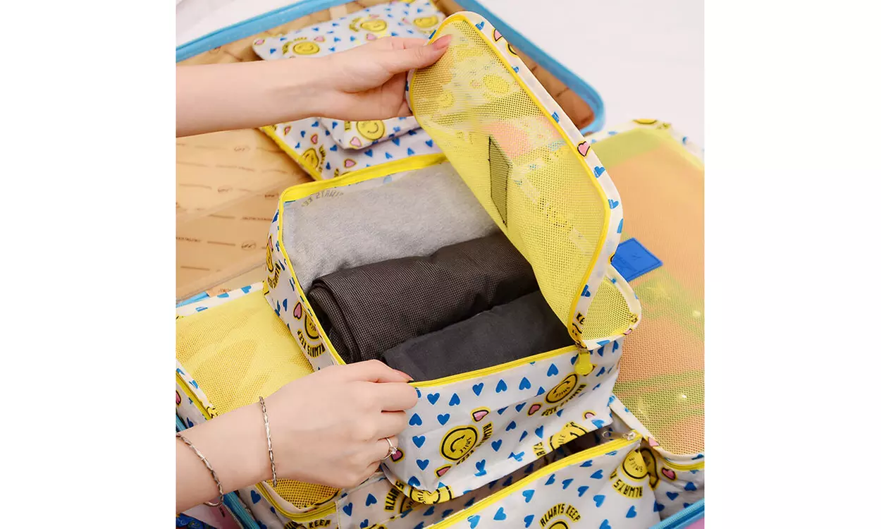 9Pcs Waterproof Clothes Storage Bags Packing Cube Travel Luggage Organizer Pouch
