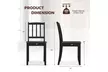 Set of Two Costway Wood Dining Chair with Rubber Wood Legs - Second Medium