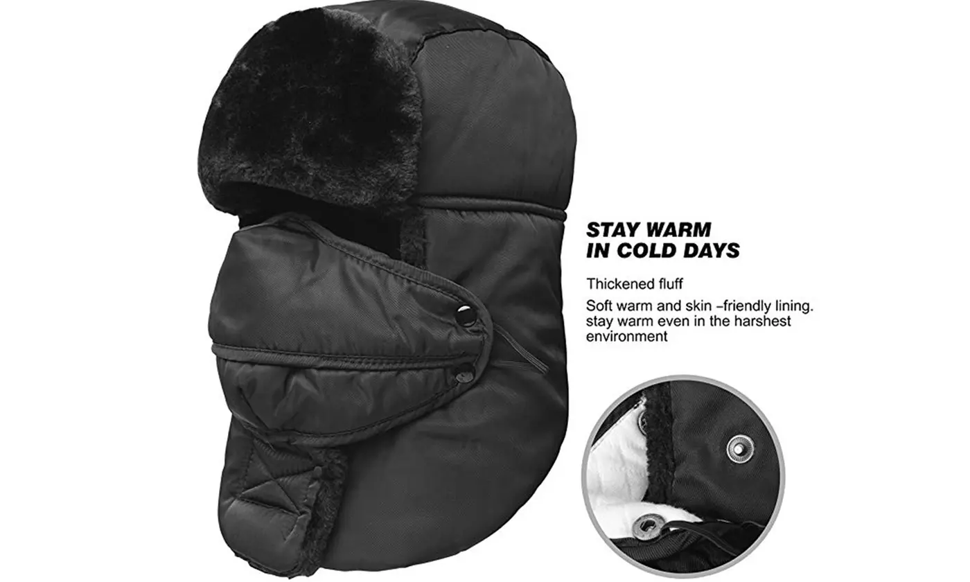 Winter Trapper Hat Warm Trooper Balaclavas Ear Flap Windproof Mask