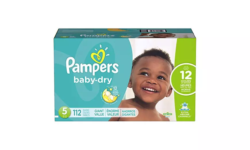 Diapers Size 5, 112 Count - Pampers Baby Dry Disposable Baby Diapers, Giant - Primary Image