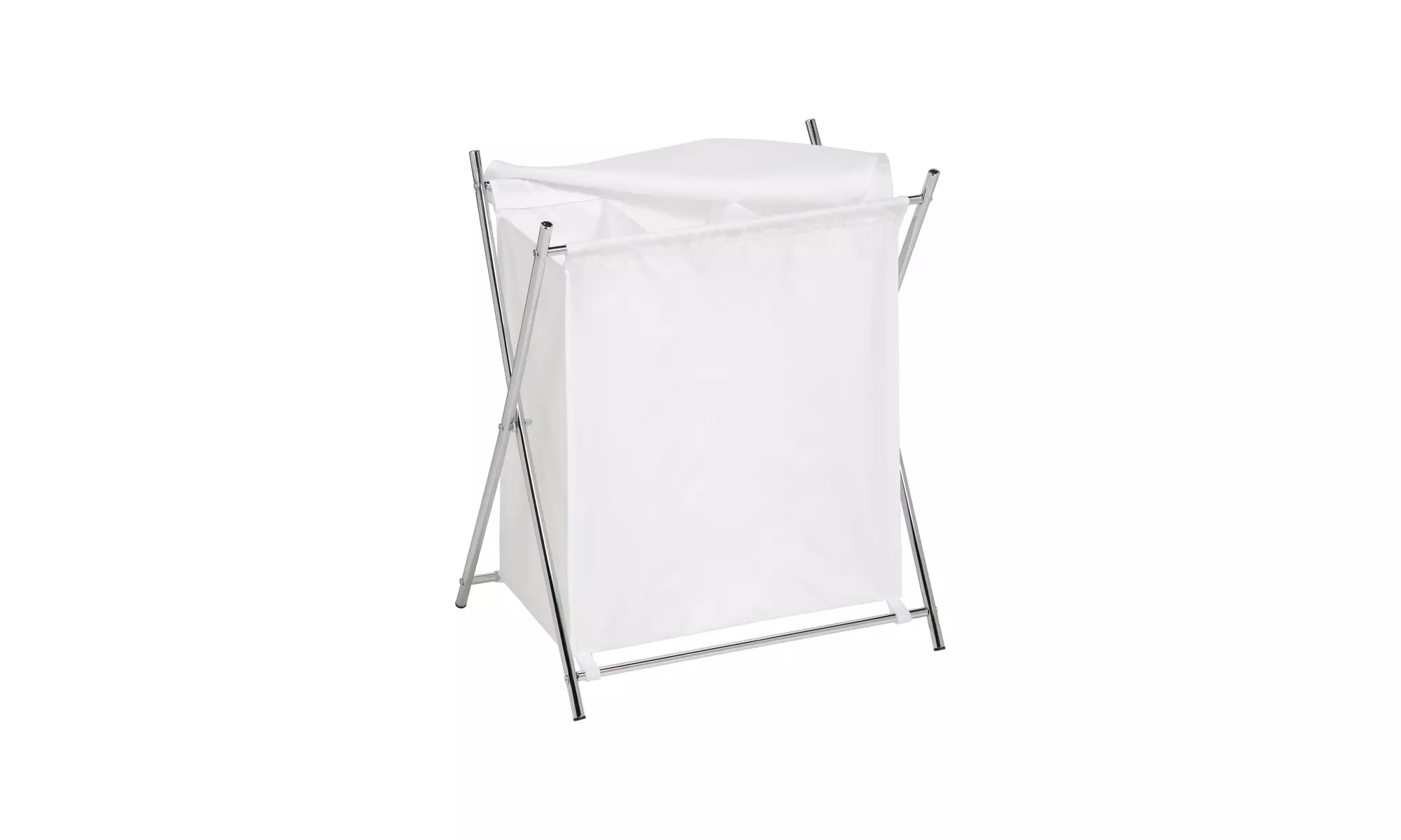 White 3-Compartment Folding Hamper - Primary Image