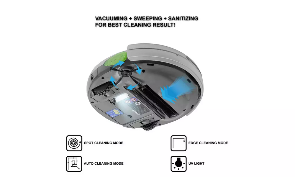 Infinuvo QQ200 Robot Vacuum Sweeping, Vacuuming, Sterilizing 3 in 1 Cleaner - Second Medium