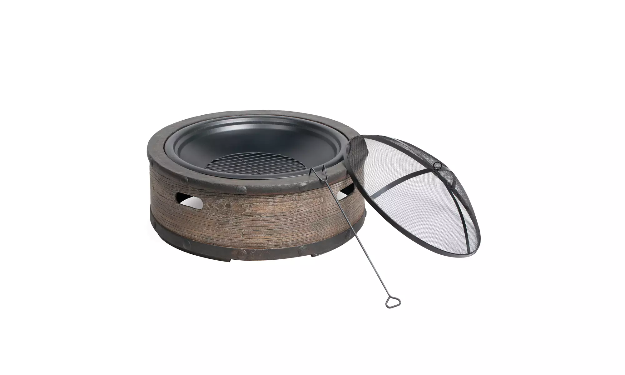 Sun Joe SJFP35-STN-BRL 35-in. Cast Stone Base, Wood Burning Fire Pit  - Primary Image