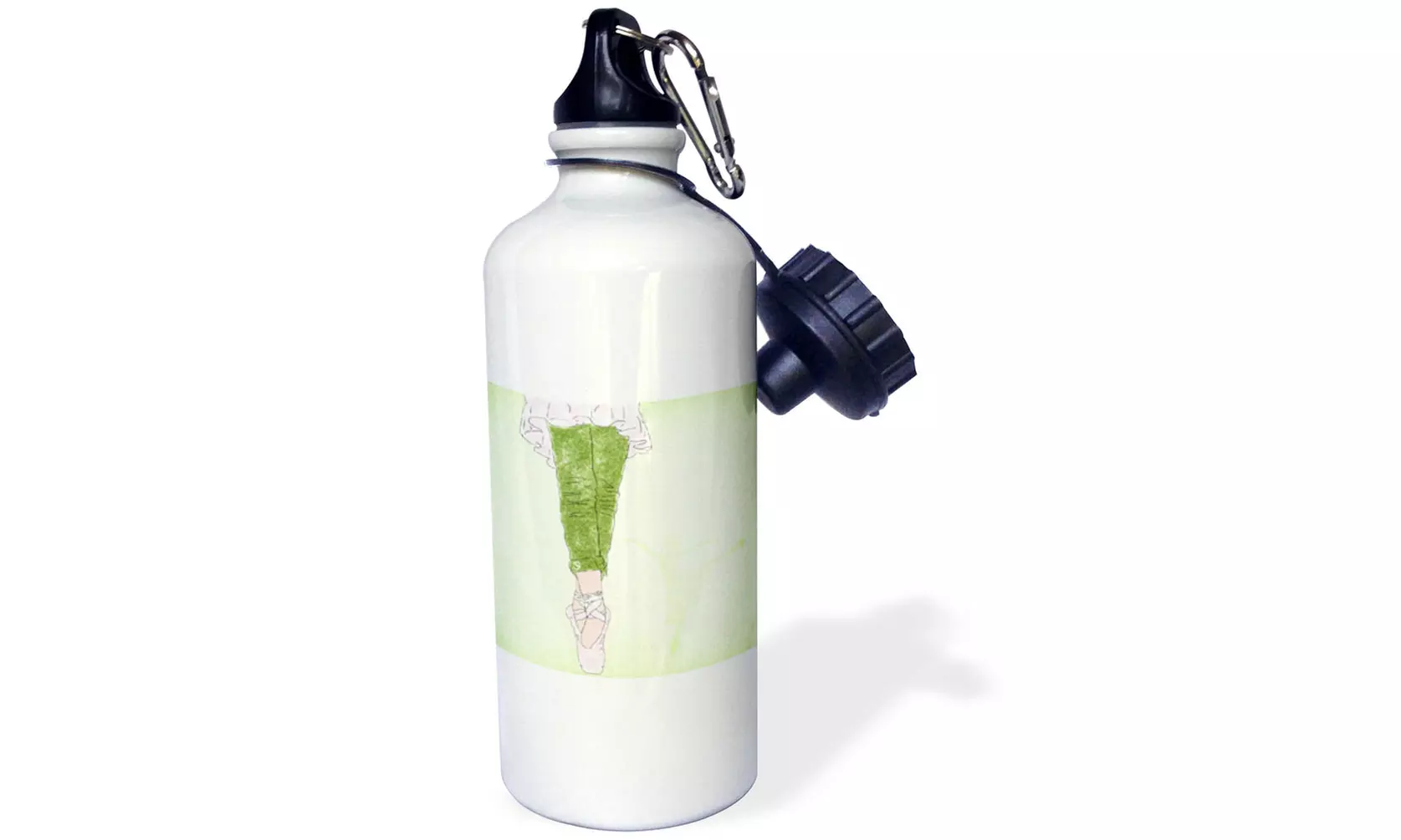 Water Bottle Ballet Dancer in Pink and Peridot  - Primary Image