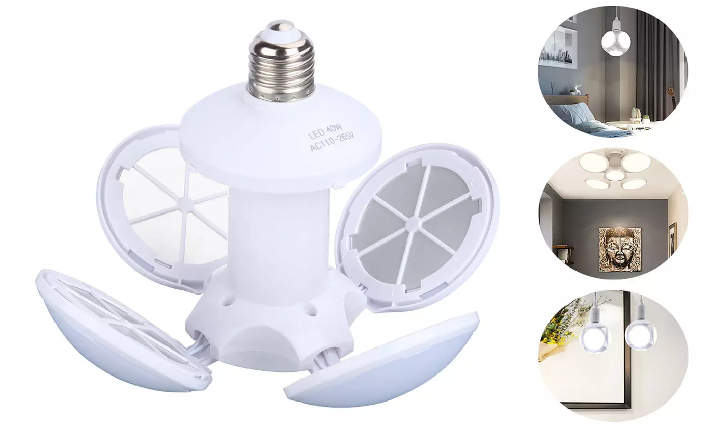 Led Garage Lights 40W Deformable Garage Ceiling Lighting Daylight Led Bulbs - Primary Image