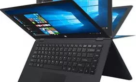 Direkt-Tek Refurbished 13.3" Convertible Touchscreen Laptop-Blak, Pnk, Gld, Slvr - Primary Image