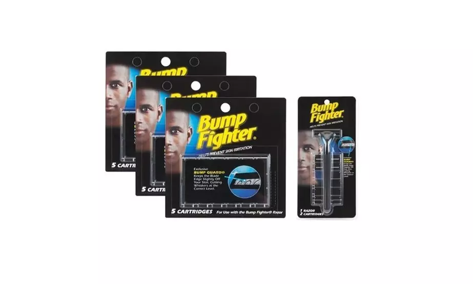 Bump Fighter Set: 1 Razor Handle with 17 Refill Blades - Primary Image