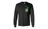Qasimoff New Graphic Tee Shirt Pickle Rick in a Pocket Funny Men's Long Sleeve