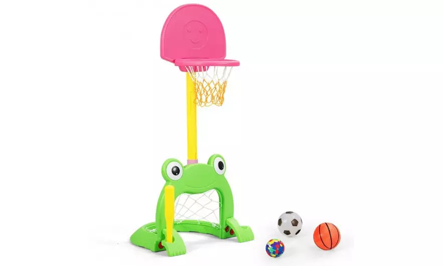 3-in-1 Kids Basketball Hoop Set Stand  - Primary Image