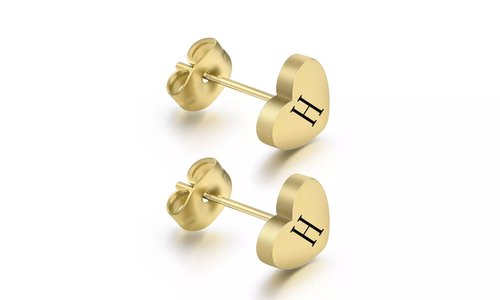 Initial Stud Earrings 14K Gold Plated Dainty Letter Earrings 
