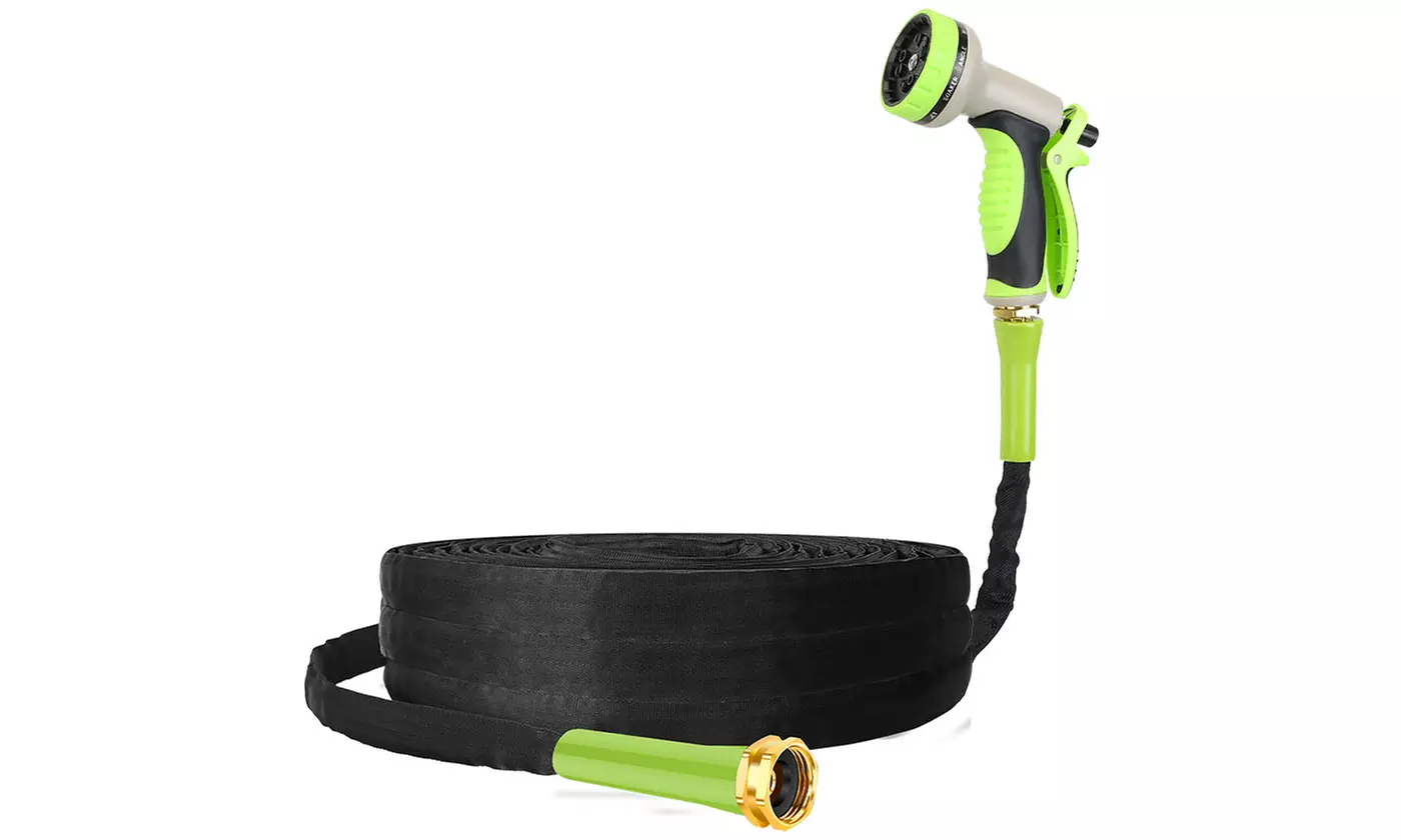 iMounTEK Non-Expandable Garden Hose Kink-Free Water Hose Kit - 50FT/75FT/100FT 