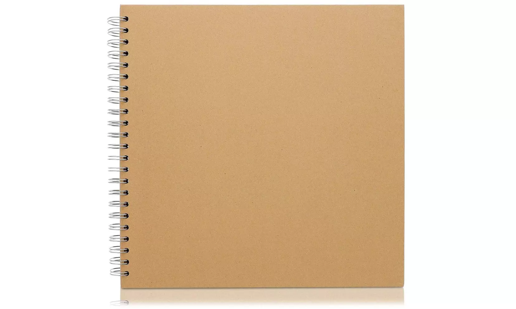 Hardcover Kraft Blank Page Scrapbook Photo Album Notebook, 40 Sheets, 12x12" - Primary Image