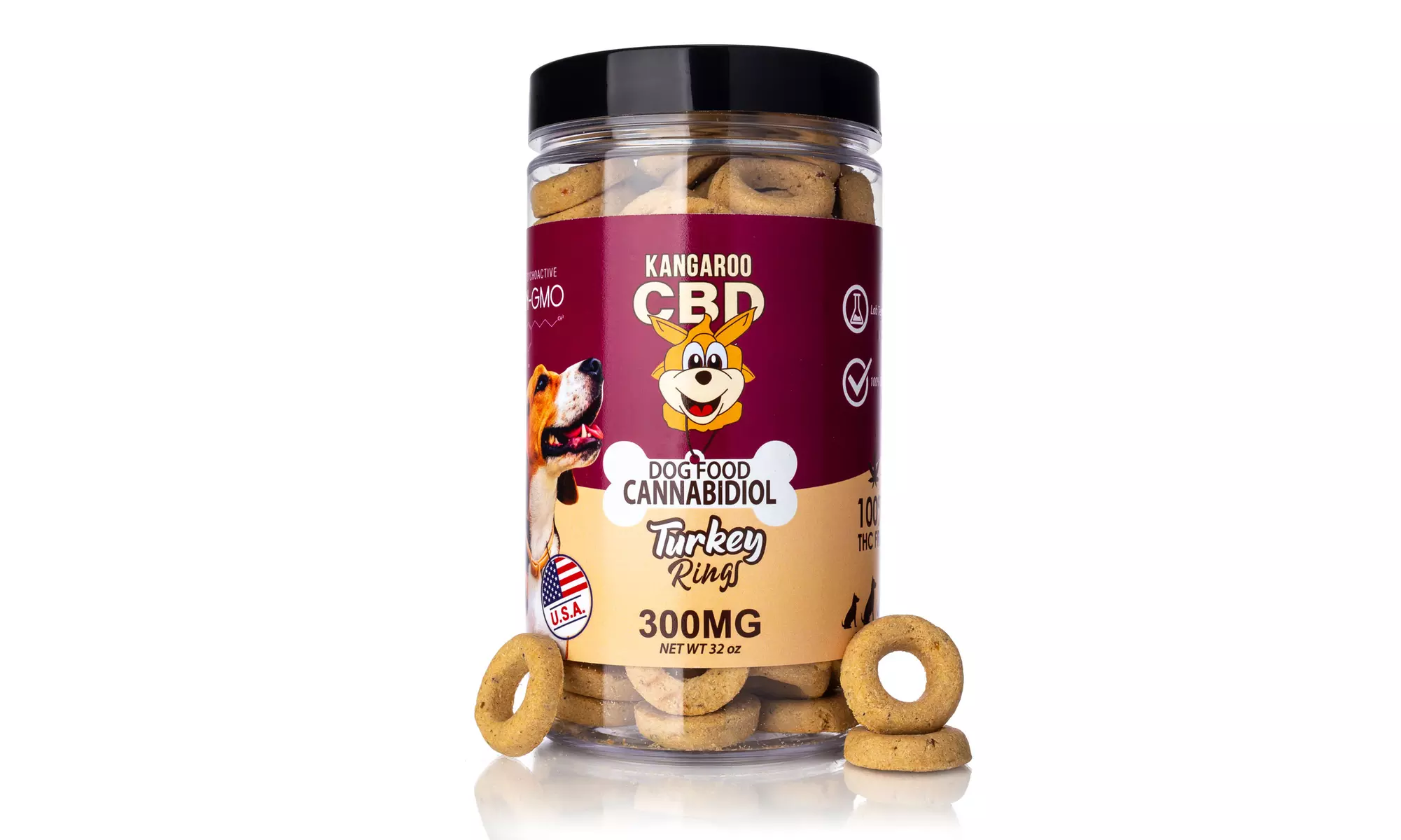Mega Size 100% Organic CBD Infused Dog Treats (150MG - 600MG) from Kangaroo CBD