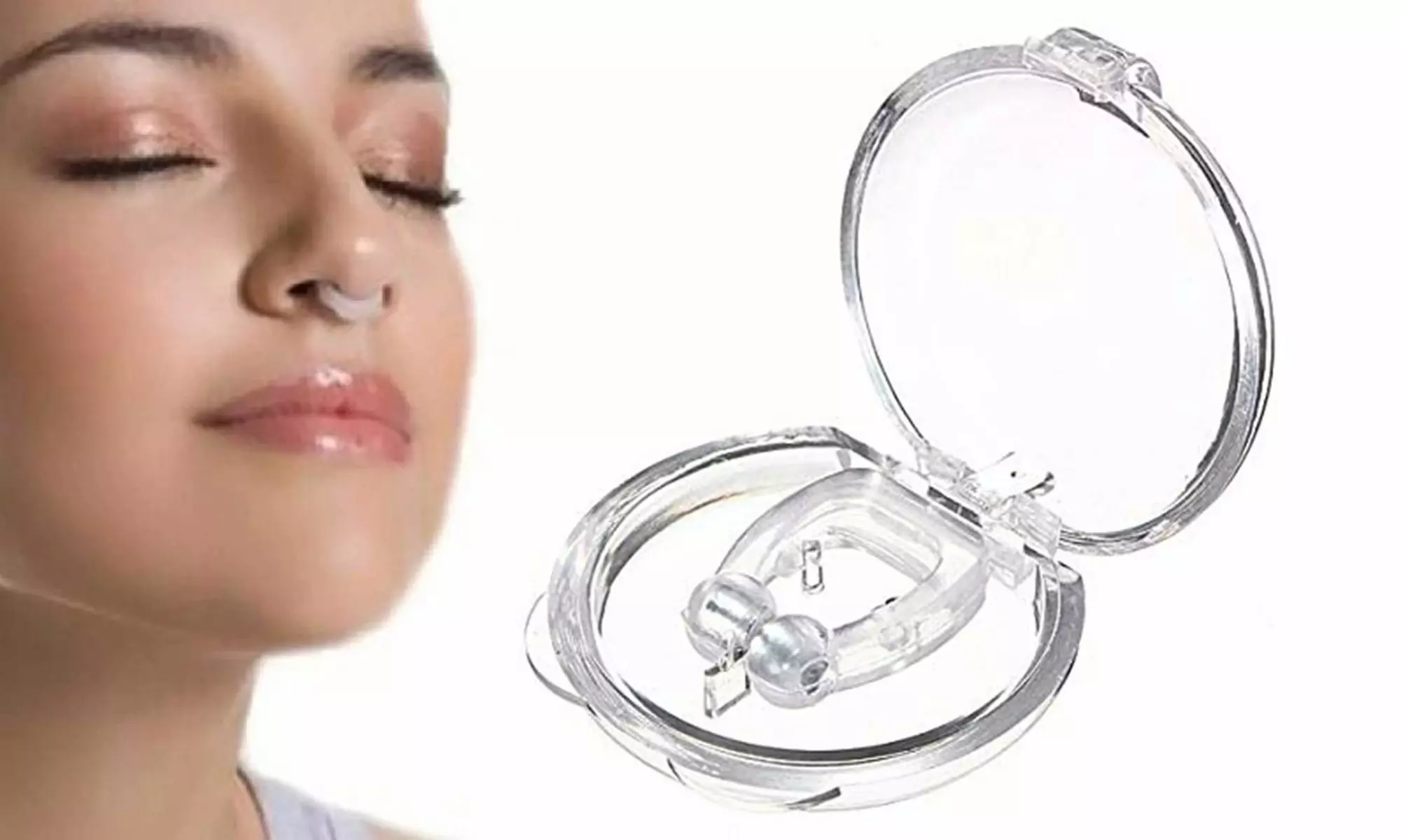 Anti Snore Nose Clip Apnea Aid Device Stop Snoring Nose Clip magnet - Primary Image