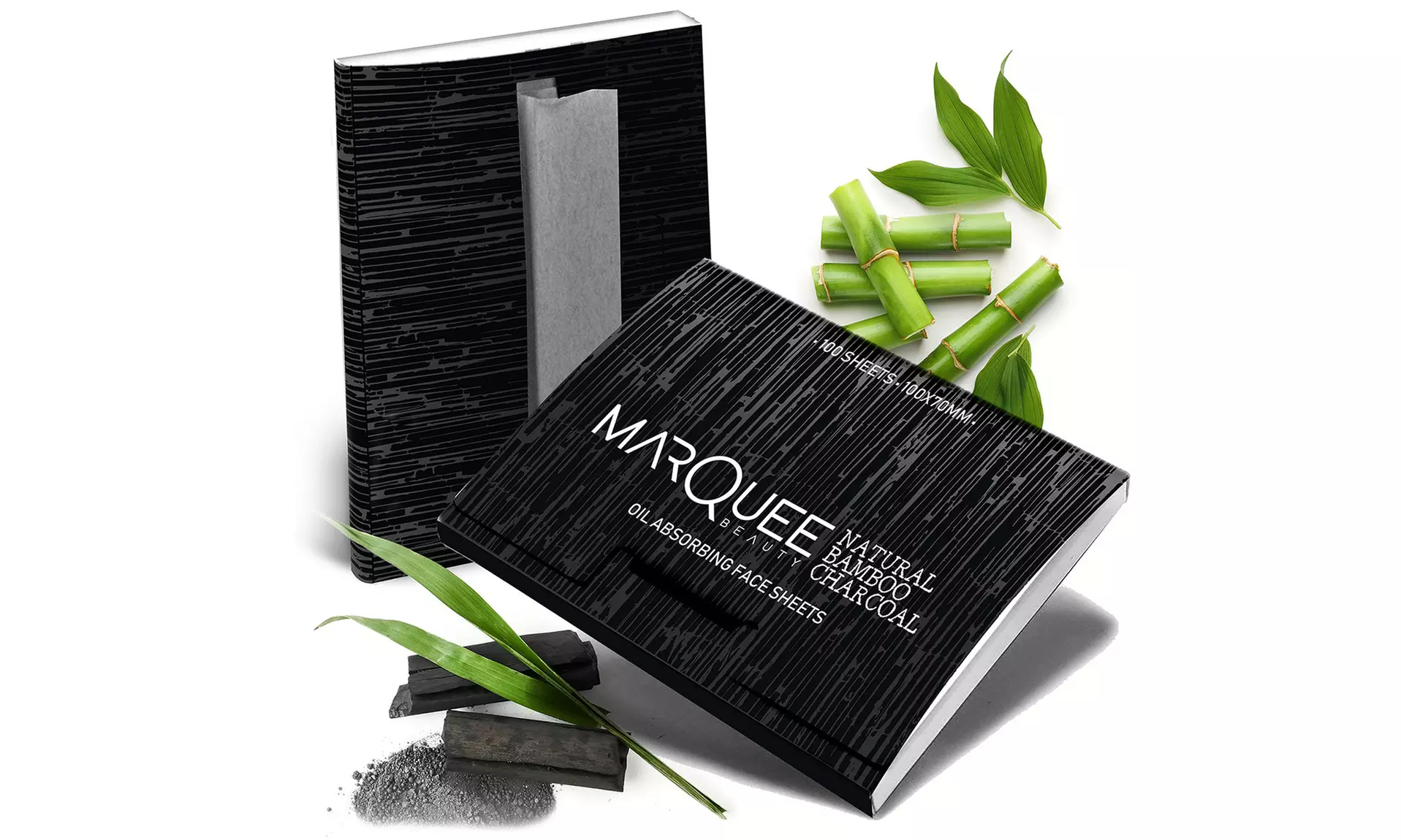 Marquee Beauty Bamboo Charcoal Oil Absorbing Blotting Facial Sheets - 100 Count