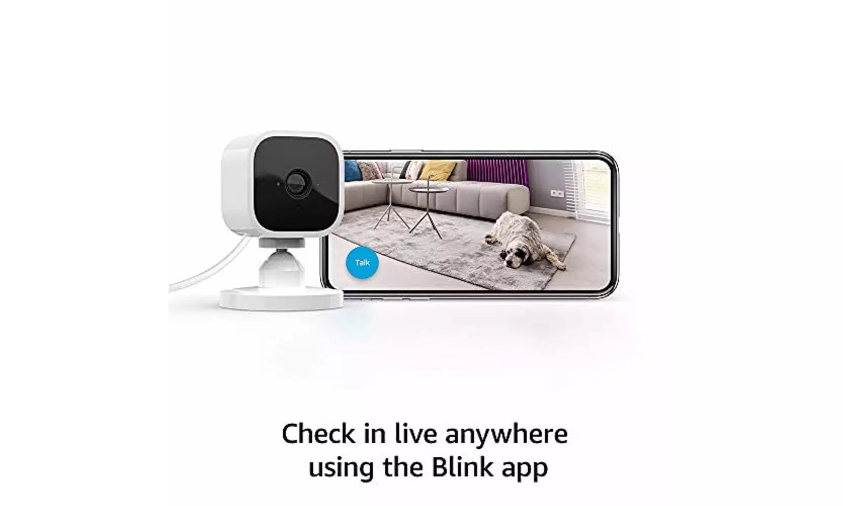 Blink Mini Compact Indoor Plug-in Smart Security Camera 1080 HD Motion Detection