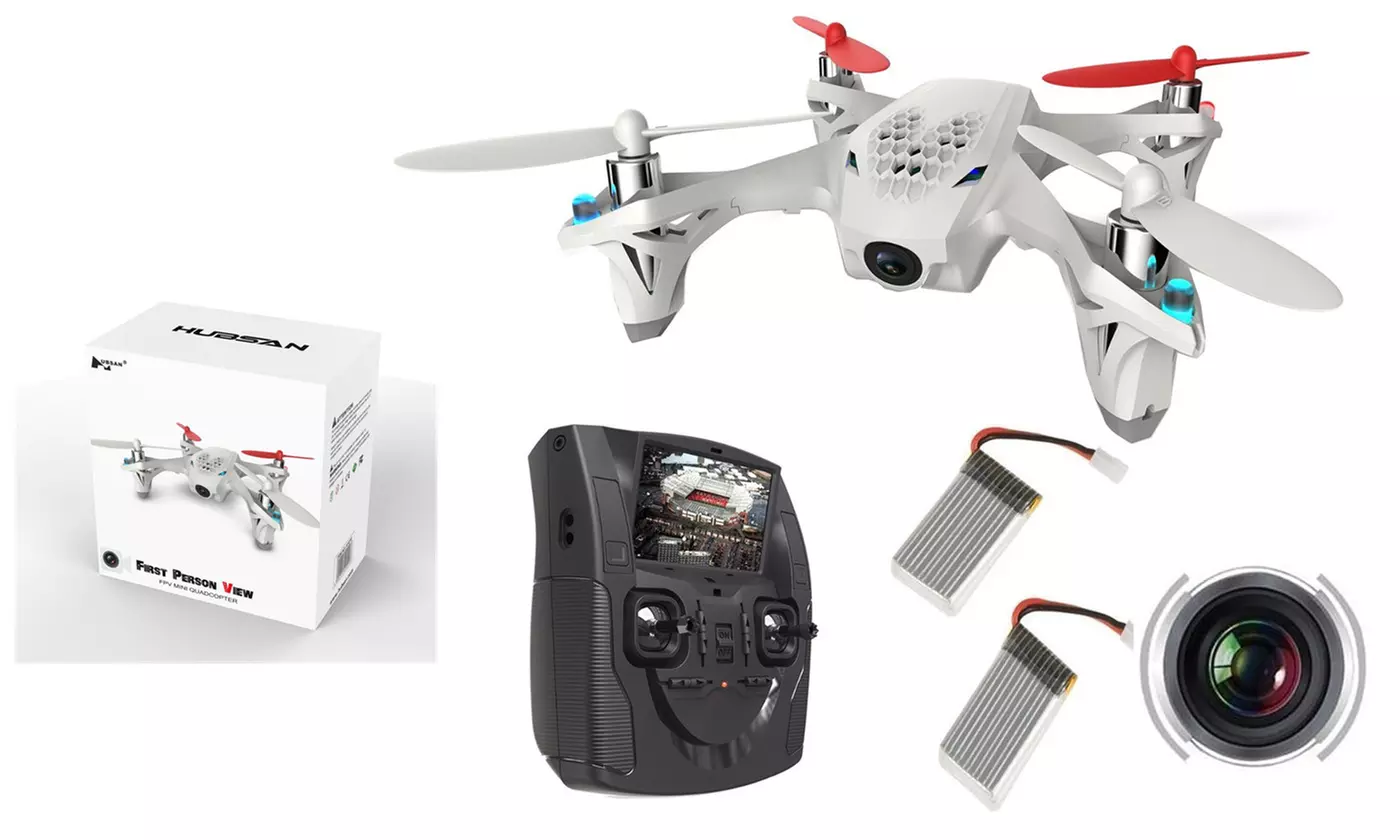 HUBSAN H107D X4 Quadcopter with FPV Camera Controller Drone - Primary Image