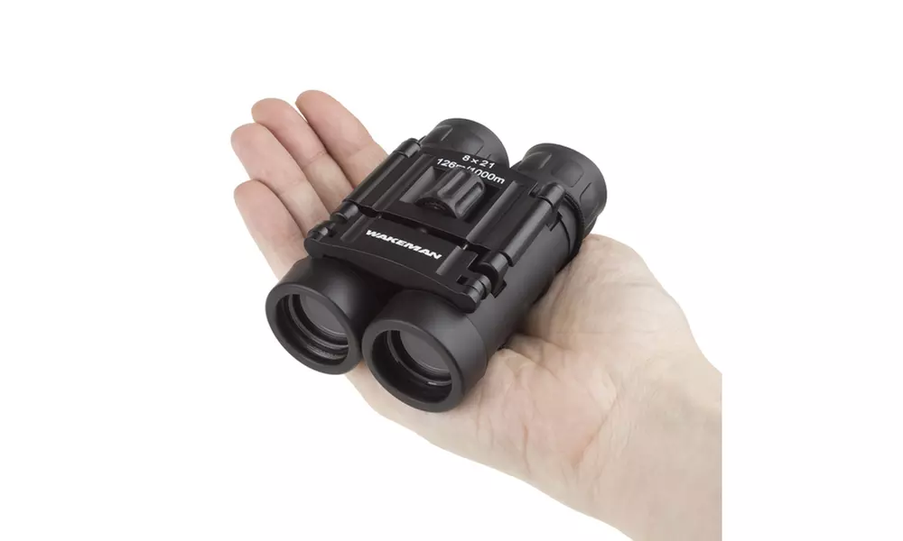 8x21 Binoculars Pocket Sized Folding Adjustable Focus for Sport by Wakeman - Second Medium