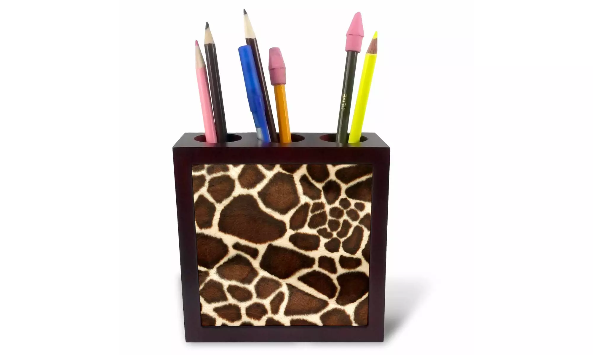  Tile Pen Holder - Giraffe Coat - 5-inches  - Second Medium