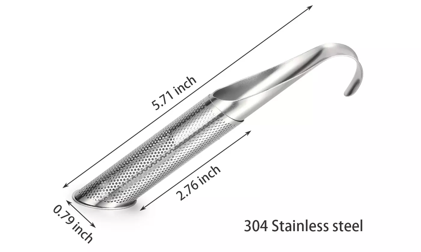 Stainless Steel Tea Diffuser Tea Stick Strainer Tea Infuser Pipe Hook Handle