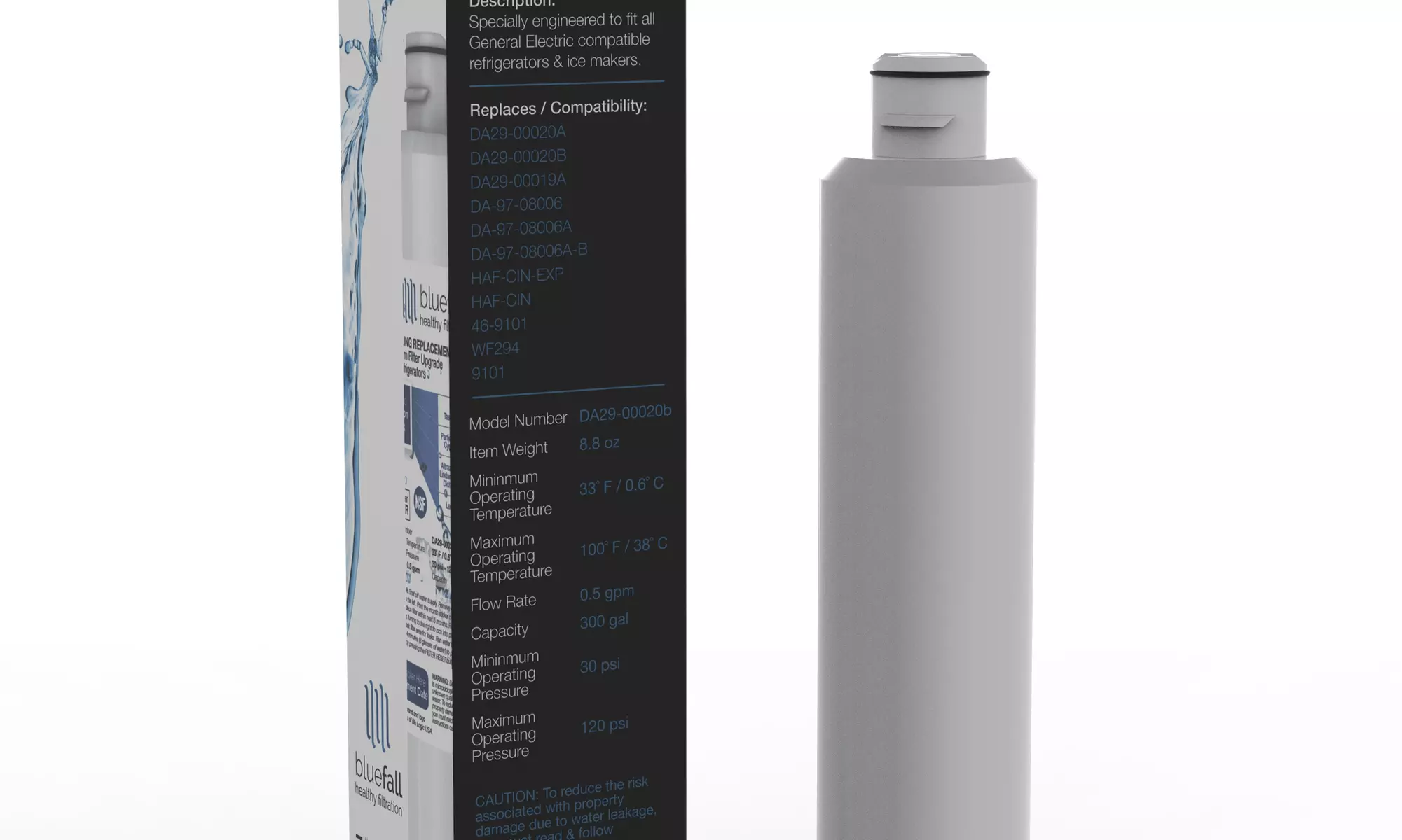 3 Samsung Compatible Da29-00020b Refrigerator Water Filter by Bluefall