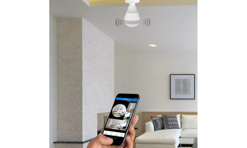 iMounTEK Hidden Security Camera Light Bulb, 360 Degree Panoramic, 960P HD video - Primary Image