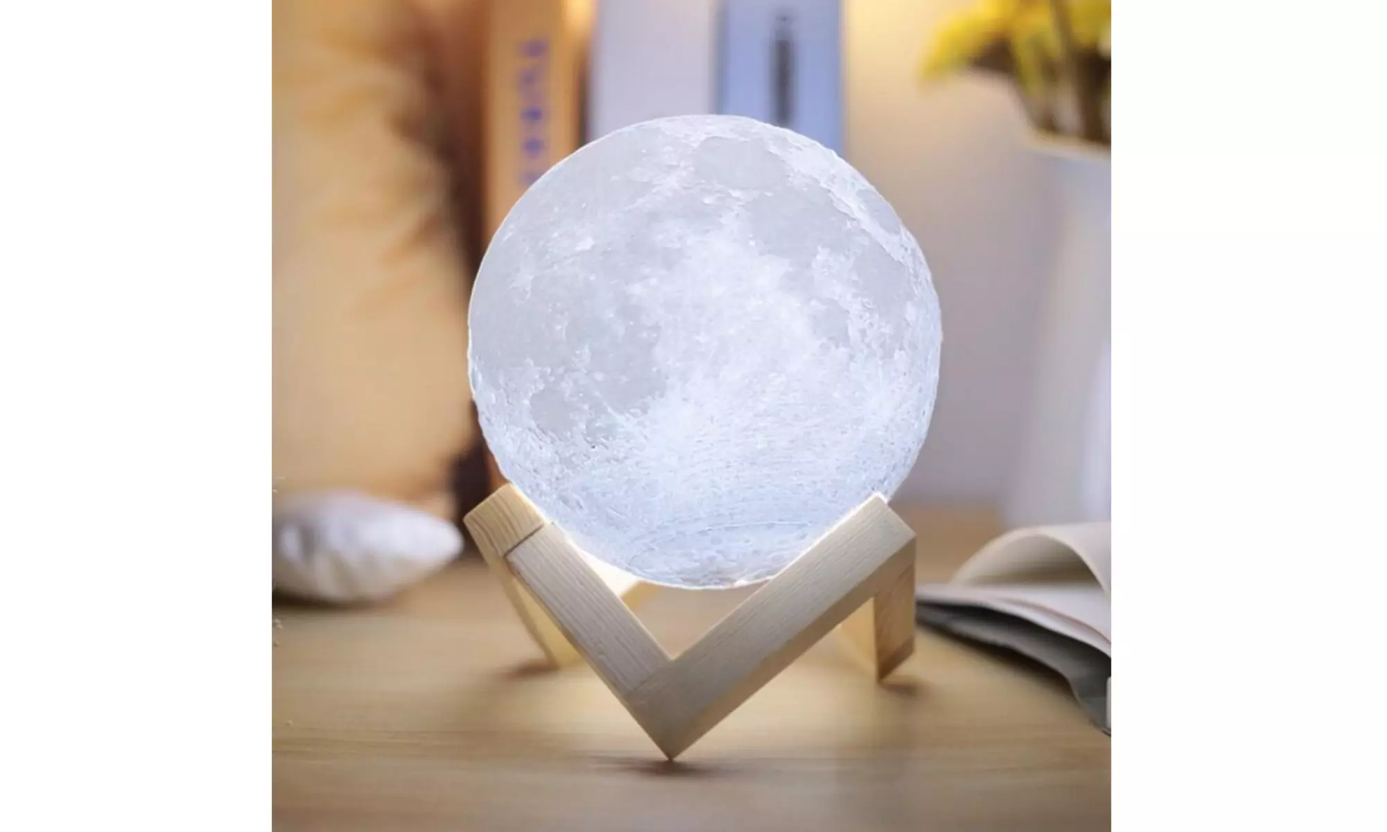 Moon, Galaxy, or Earth Color-Changing 3D Lamp w/ Touch Sensor & Remote Control