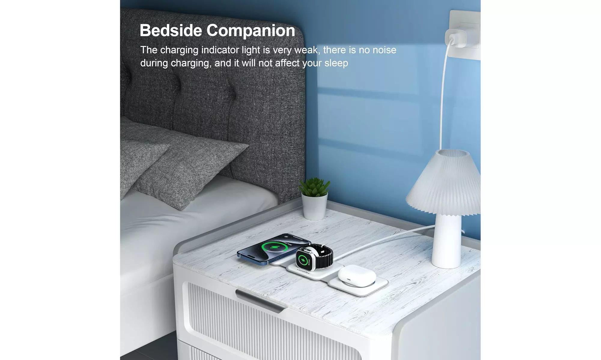 Foldable 3-in-1 Wireless Charging Station for Multiple Devices