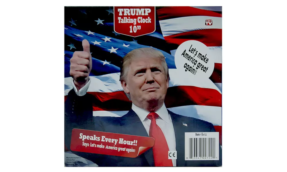 Trump Talking Clock Battery Operated Red Color Frame - Second Medium