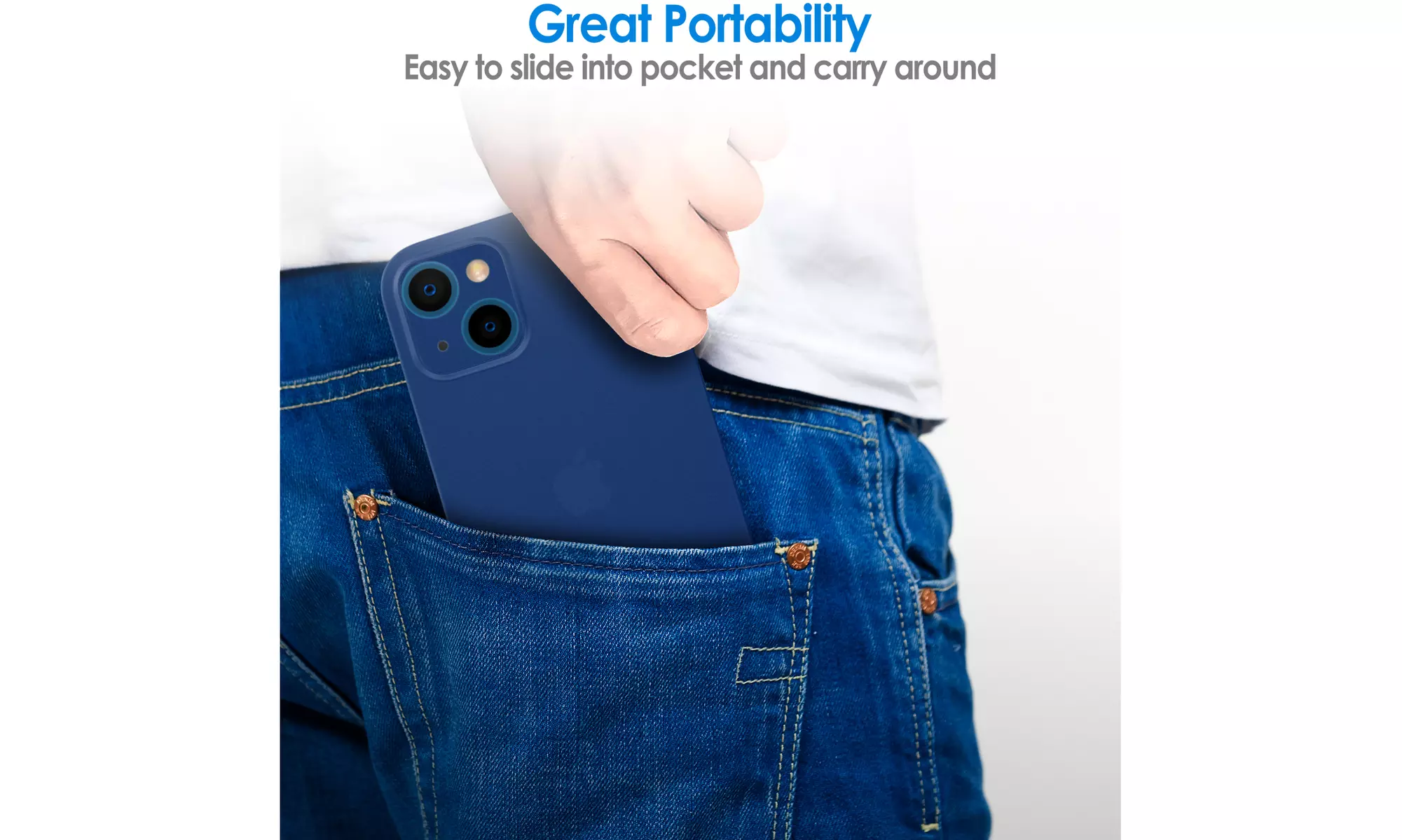 Ultra Slim Matte Case for iPhone 13, Camera Lens Full Protection Hard Thin Cover