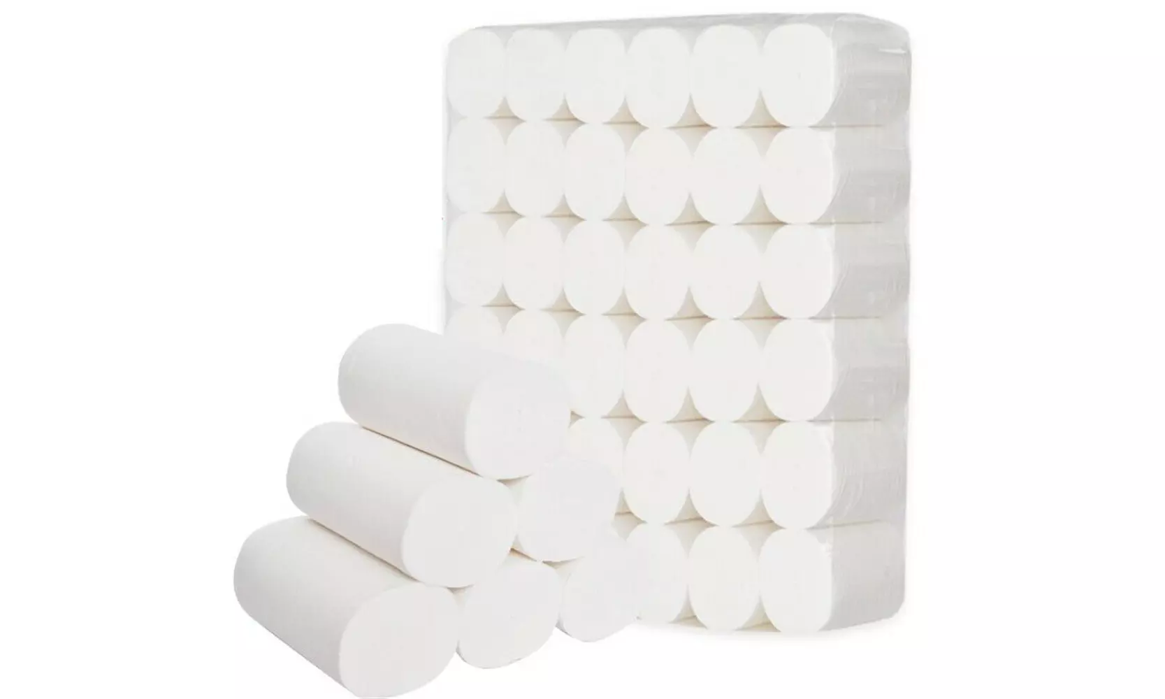 Rolls OF Toilet Paper Bulk Rolls Bath Tissue Bathroom White Soft 3 Ply SALE - Primary Image