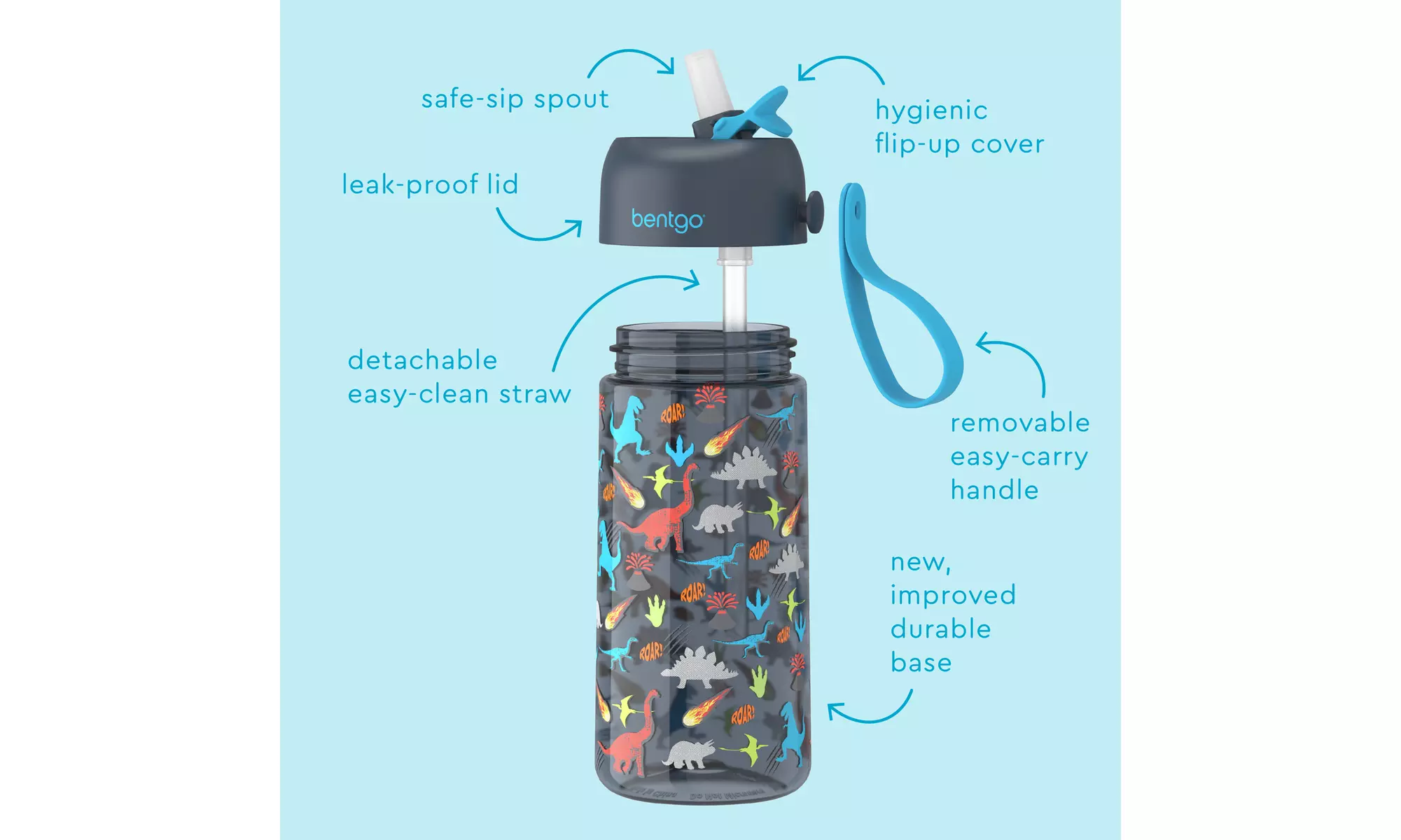Bentgo Kids Water Bottle (1 and 2 Pack options)