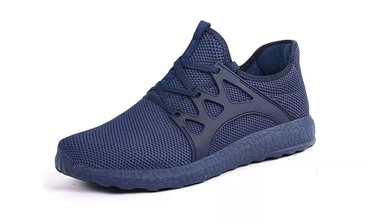 Braveman Men's Lace-Up Knit Running Shoes Athleisure Sneakers