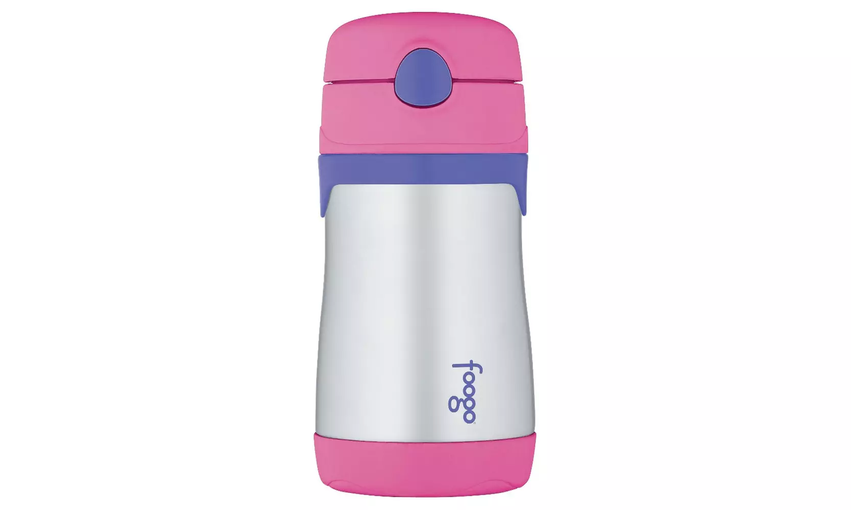 THERMOS FOOGO Vacuum Insulated 10-Ounce Straw Bottle, Pink/Purple - Primary Image