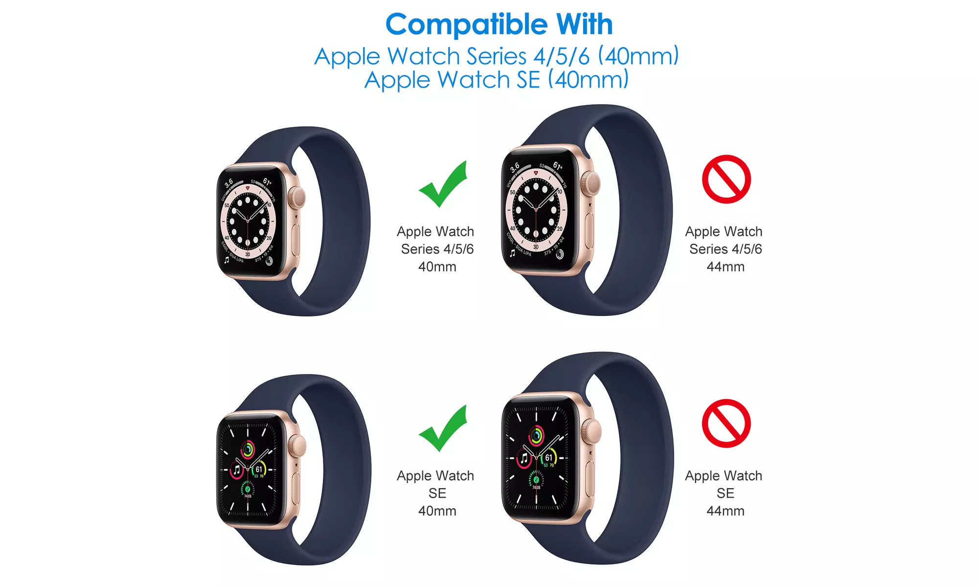 Screen Protector for Apple Watch SE (2022/2020)/Series 6 5 4 40mm, TPU Film - Second Medium
