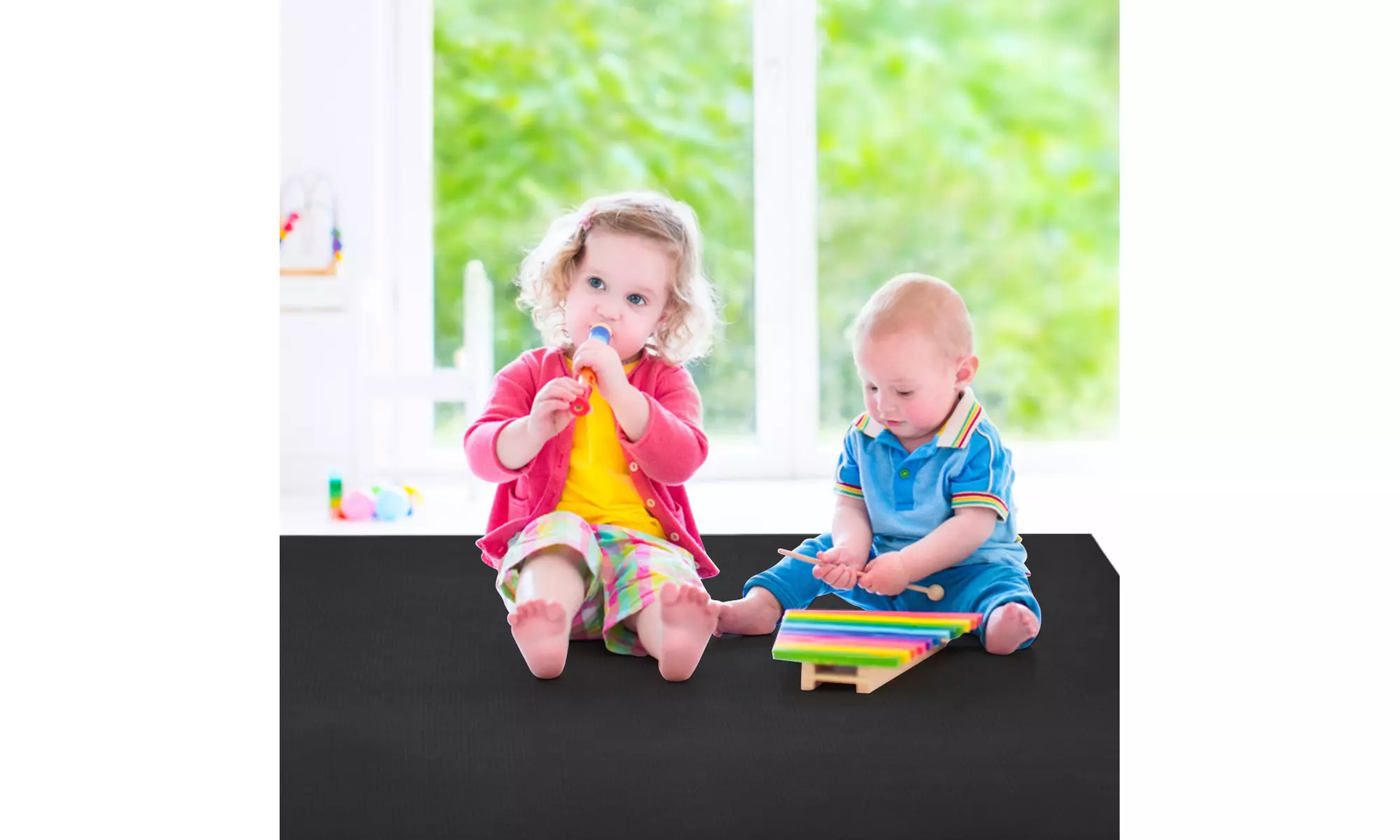 Large Yoga Mat 6' x 4' x 8 mm Thick Workout Mats for Home Gym Flooring
