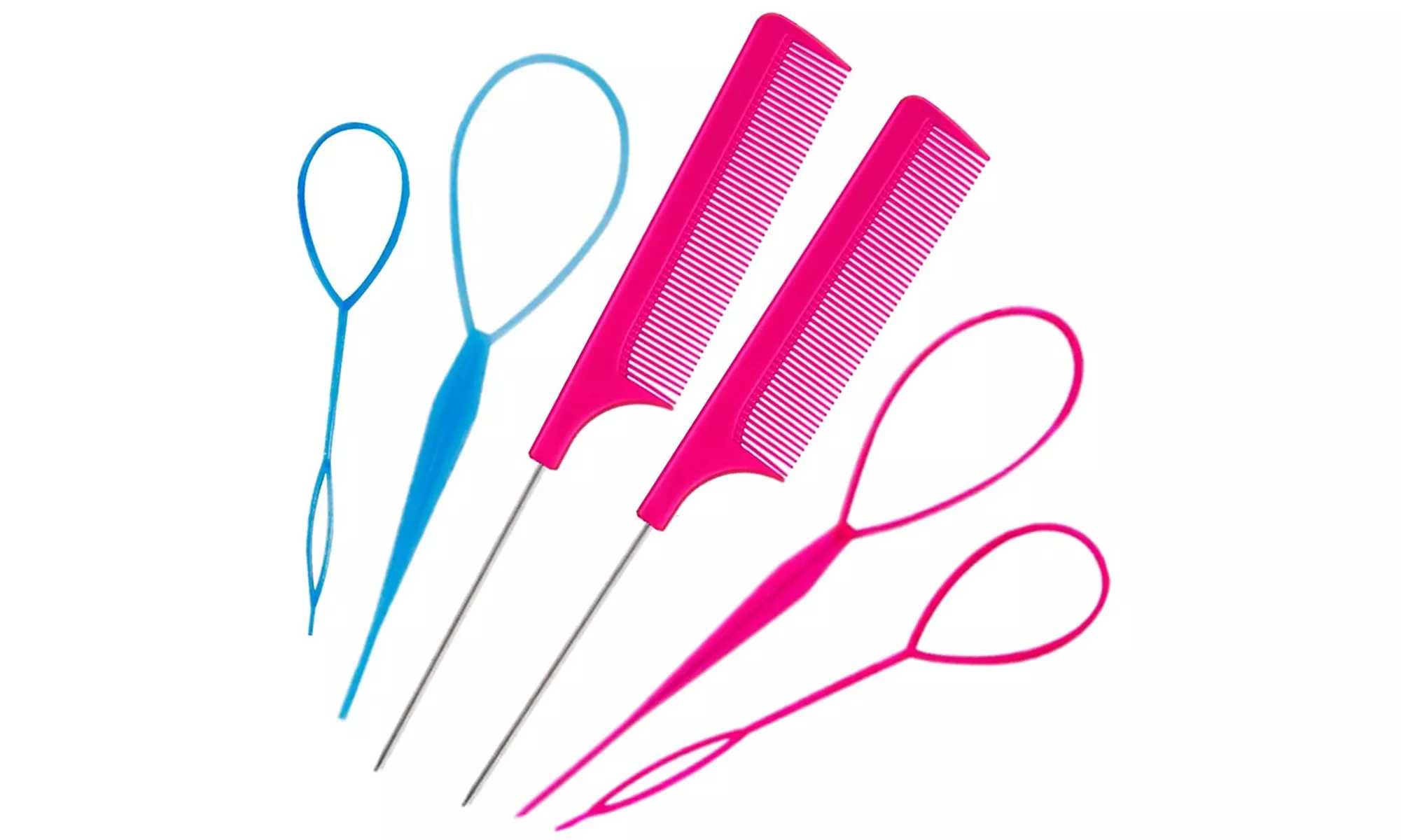 Aigee 6Pcs Hair Loop Styling Tool Set with 4 Topsy Tail Hair Tools - Primary Image